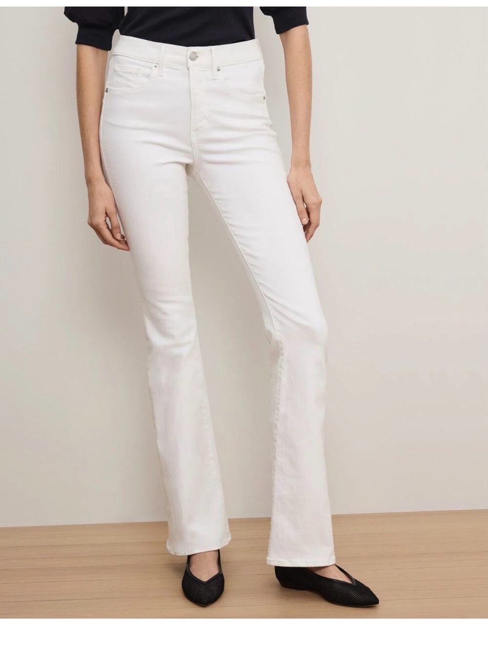 Veronica Beard NWT Beverly White High-Rise skinny Flare Jeans size 25